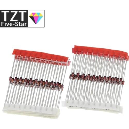 TZT 140PCS 14values*10pcs=140pcs 1W Zener diode kit DO-41 3.3V-30V component diy kit