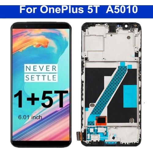 6.01" LCD For Oneplus 5T LCD Display Touch Screen Frame Digitizer Assembly Replacement For One plus 5T A5010 LCD 1+5t LCD A5010