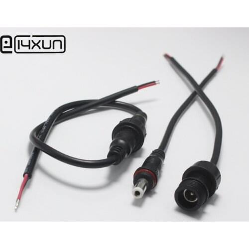 1pair 5.5*2.1mm DC Power jack Plug with 170mm Wire 12V RGB LED Strip Light Waterproof Connector 5.5x2.1 mm Adapter