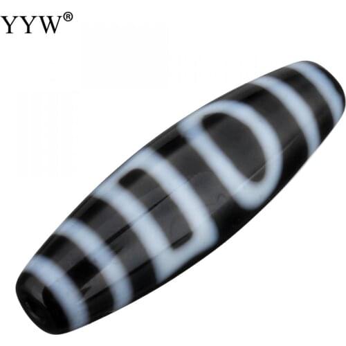 1PC Heaven And Earth Natural Tibetan Dzi Beads For Making DIY Fashion Jewelry Oval Heaven And Earth two tone Ji Beads Grade AAA