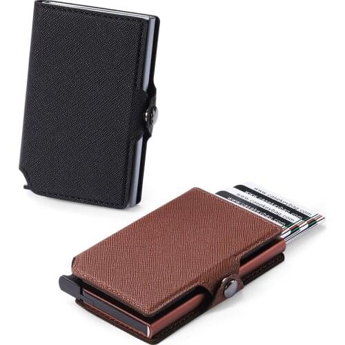 2021 New Card Wallet Men Anti-Thief Card Holder Rfid Blocking Credit Card Holder Slim Purse