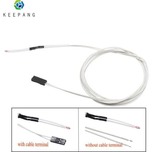 5pcs 100K ohm NTC 3950 Thermistor With Cable For 3d Printer Mend RAMPS 1.4 MK2B Hotbed Heatbed FDM 3d Printer Parts