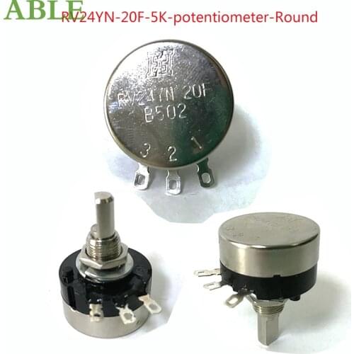 5pcs/lot RV24YN 20F 5K potentiometer Round the racing steering wheel potentiometer Arcade game machine parts