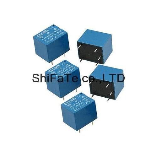 5 x HHC66A-1Z(T73) DC 12V Coil SPDT 5 Pin PCB General Purpose Power Relay
