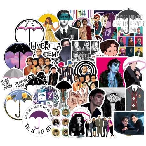 50PCS TV Series The Umbrella Academy Stickers For DIY Stationery Laptop Skateboard Motorcycle Guitar Helmet Decals Sticker F3