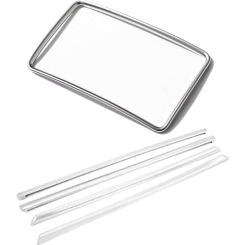 ABS Rear Row Air Conditioning Vent Trim Accessories with Car Styling Door Panel Decoration Stickers Trim Doorknob Covers