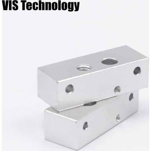 2pcs Aluminium single Head Fixed Block for 3D Printer Makerbot MK7 MK8- Silver