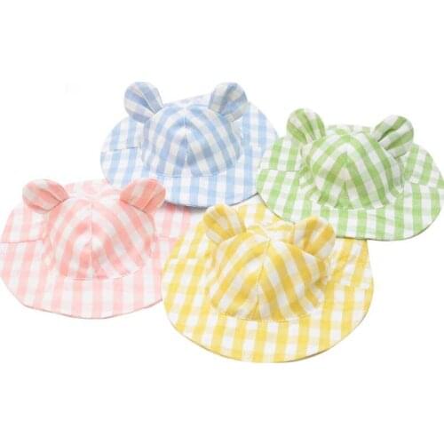 Pet Hat Dog Cat Sun Hat Plaid Small Fresh And Cute Ear Accessories Pet Clothes Accessories Pet Hat