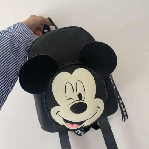 New Cute Disney childrens bag Mickey Mouse childrens Bacpack Autumn Mickey Minnie Mouse pattern backpack Kids Christmas Gifts