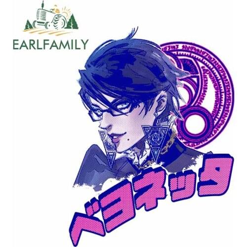 EARLFAMILY 13cm x 9.8cm For Bayonetta Motorcycle Car Stickers Anime Graphics Decal Fashion Vinyl Car Wrap 3D Decoration