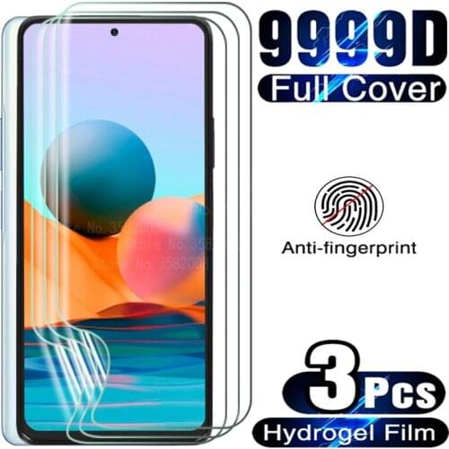3pcs Hydrogel Film Screen Protector For Xiaomi redmi note 10 pro 10s note9 9 pro note8 8 pro 8t 9t note 7 pro 7s not glass films