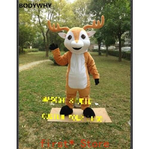 Deer Mascot Costume Cosplay Party Game Dress Unisex Advertising Halloween Adults Event Unisex Cartoon Apparel Cosplay Halloween