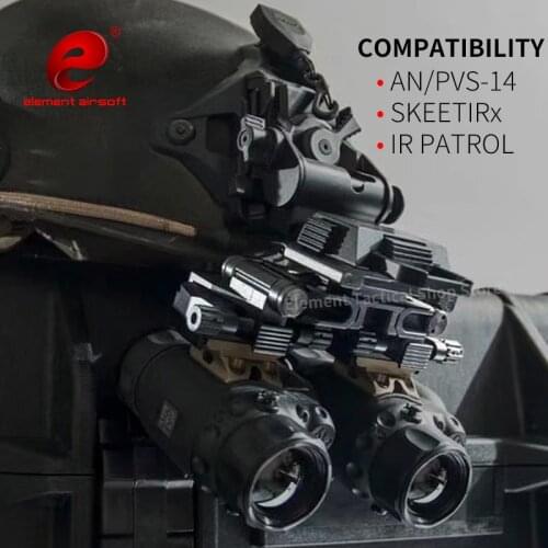 Element Airsoft J Arm Bracket Airsoft Metal Mount Aluminium Alloy Night Vision Monocular For Wilcox AN/PVS-14 Fit NVG Mount
