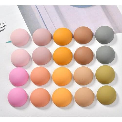 Min order 60pcs/lot color geometry round shape resin flatback beads charms diy jewelry earrings pendant accessory