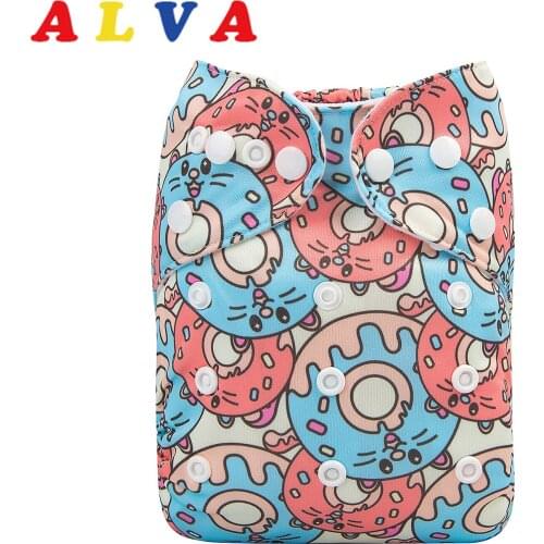 Alvababy Reusable Cloth Nappies New Cloth Diapers Baby with 1pc Microfiber Insert