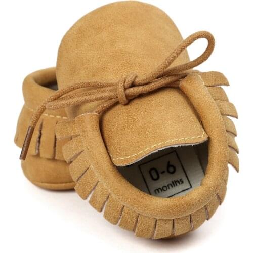 0-18M Newborn Baby Shoes Soft Boys Girls PU Leather Moccasins Fringe First Walkers Infant Toddler Prewalkers Shoes For Kids