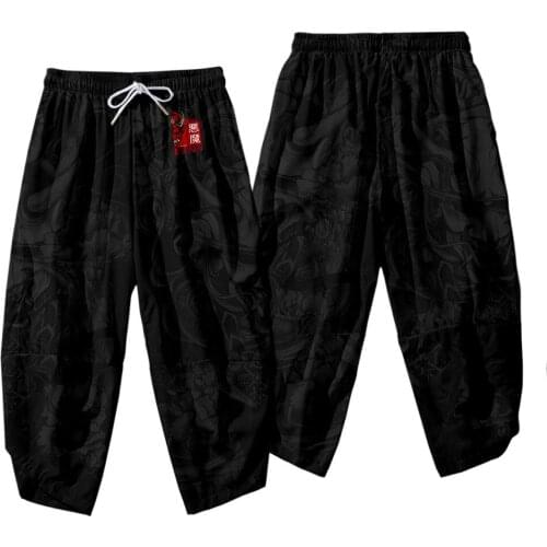 2021 Men Black Print Sweatpants New Fashion Sports Pants Trousers Joggers Streetwear Oversize 6XL