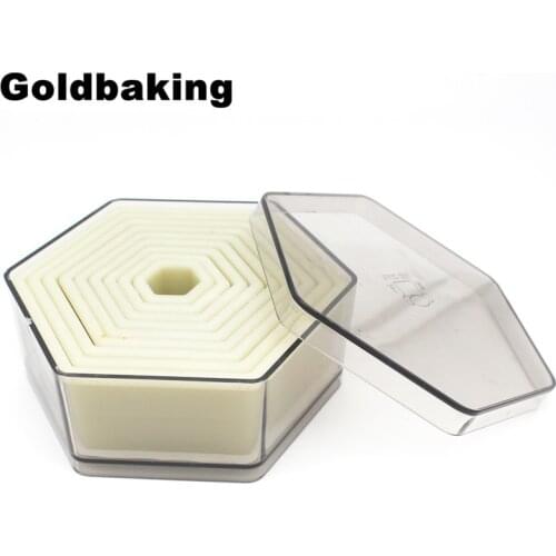 9 Piece Hexagon Shaped Biscuit Cutter Cookie Cutter Set