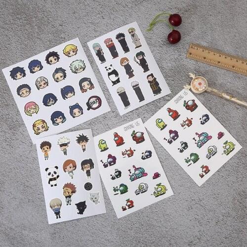Jujutsu Kaisen Anime Stickers Gojo Satoru Itadori Yuji Stickers Luggage Laptop Stickers Japanese Manga Sticky Paper Stationery