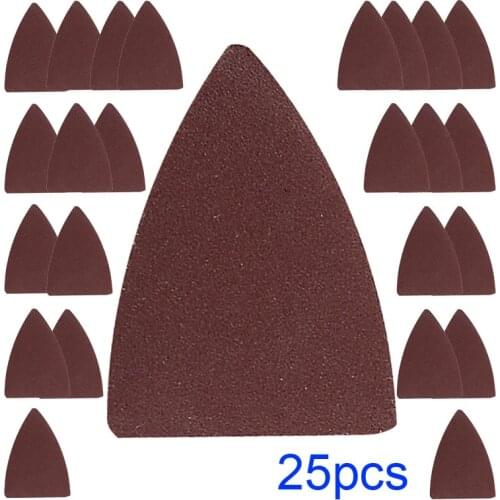 25 Pcs 83*8mm Finger Sand Paper Oscillating For Fein Bosch Milwaukee Sanding Pad/Durable 60,80,120,180,240 Grits Sand Paper