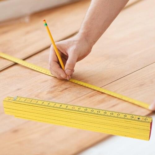 2 M Plastic Folding Ruler Measuring Meter Rulers for builder Carpenter Woodworking Measuring Tools Easy to Use and Carry