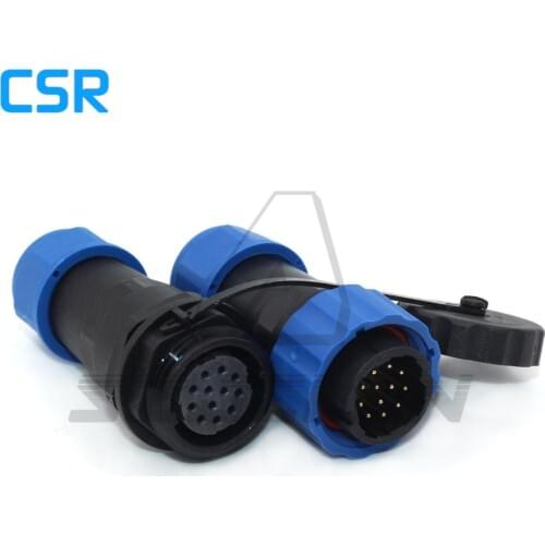 SD20 Type 12 pin LED Power Cable Connector Plug Socket Male and female Waterproof Connector IP67