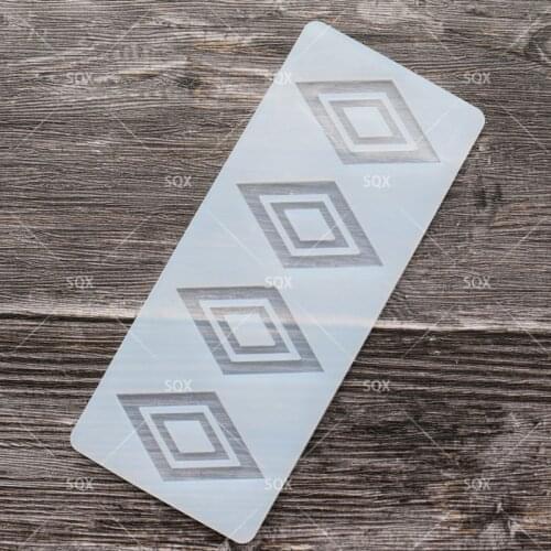 Diamond Shape Silicone Chocolate Mold Bakeware Birthday Cake Cookie Decorating Tools Chocolate Mould Stencil Muffin Pan SA27