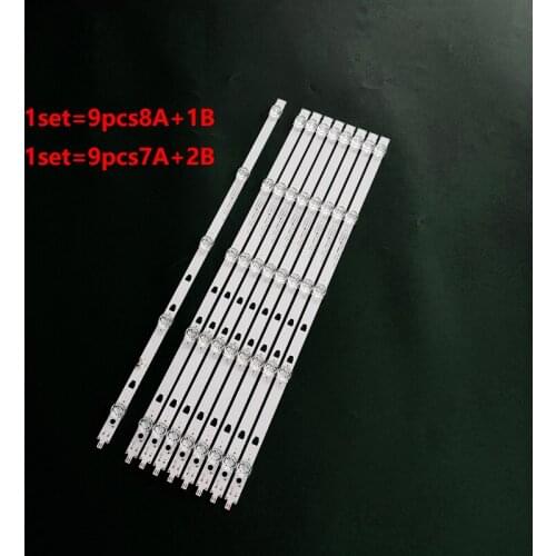 9pcs LED Backlight strip 5 lamp for LS50A51 U50H3 LED49D05A-ZC23AG-03 LED49D05B-ZC29AG-01 08 05A 11 V500DJ6-QE1 50C61 LT-49MA875