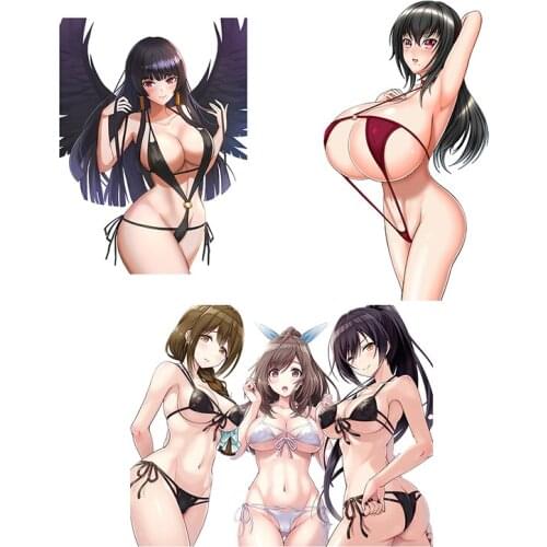 Three Ratels CDM248 High school DxD Rias Gremory and Himejima Akeno Sexy wall Sticker Car Styling Vinyl Car Window Wiper Decal