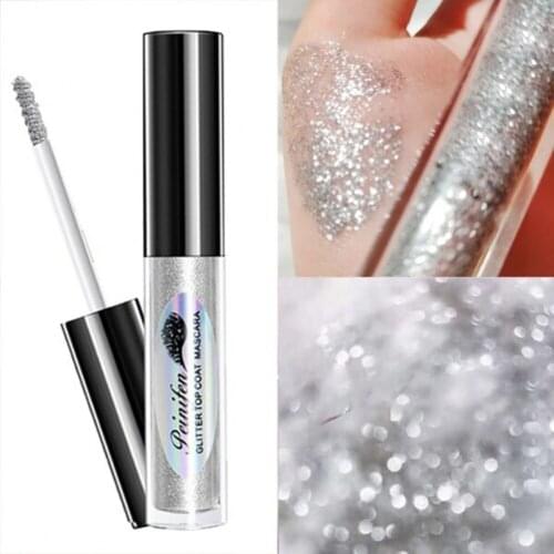 Sequins Glitter Shining Snowflake Waterproof Non-blooming Mascara Shiny Pearl Particles Mascara Makeup Cosmetic