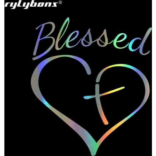 14*16cm New Car Styling God Blessed Car Stickers and Decals Window Vinyl Car Sticker for Auto Products Car Accessories