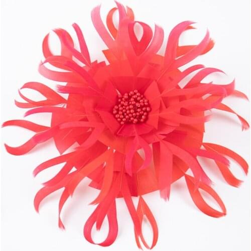 High Quality Red Feathers Corsage DIY Natural Colo Goose Plumes For Crafts Wedding Clothes Decoration Carnival Dress Accessories