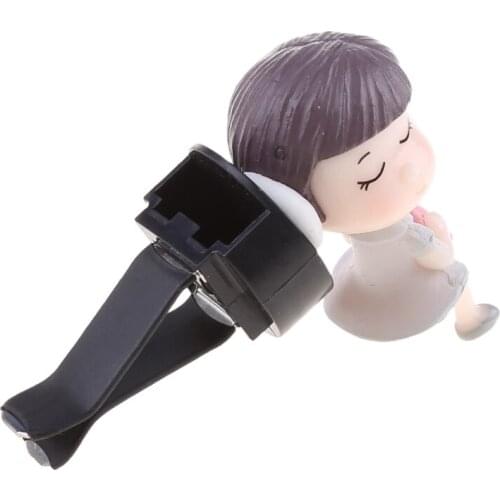 W3JE Lovely Girl Boy Car Air Vent Freshener Perfume Clip Aromatic Diffuser Couple Air Outlet Decoration Aromatherapy Clip