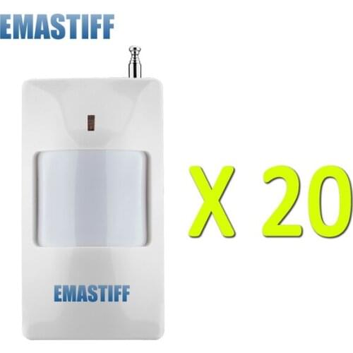 20PCS 433MHz Wireless Infrared detector PIR Motion Sensor for GSM/PSTN Auto Dial Home Security Alarm System