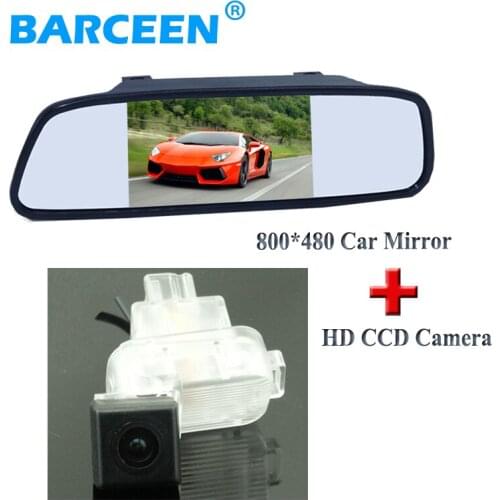 5" car display mirror monitor sunvisor plscement+car parking camra plastic shell glass lens apply for Mazda 6 (2014~2015)/ATENZA