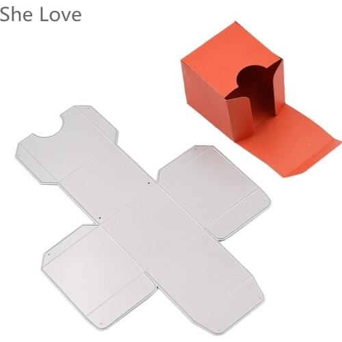 Chzimade Scrapbooking Metal Cutting Dies Square Candy Gift Box DIY Photo Album Decorative Embossing Stencils Card Template