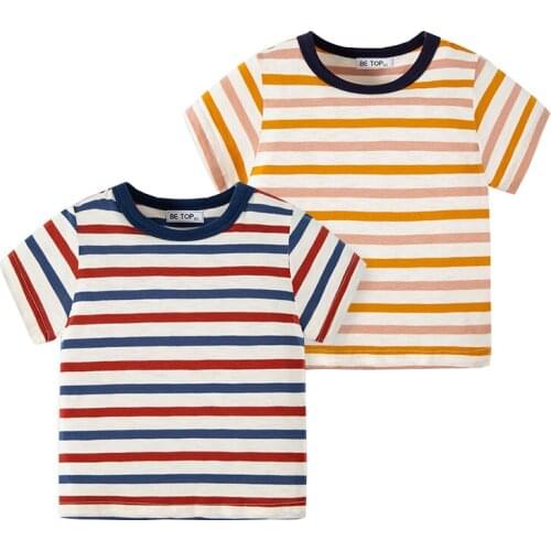 2Pcs Short Sleeve Baby T-Shirts Kids Boys Clothes Summer Tops Boys Clothing Sets Tees Tops