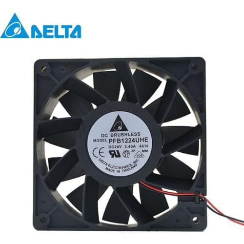 For delta PFB1224UHE 12CM 12038 24V 2.40A two-wire inverter cooling fan violence 2pin