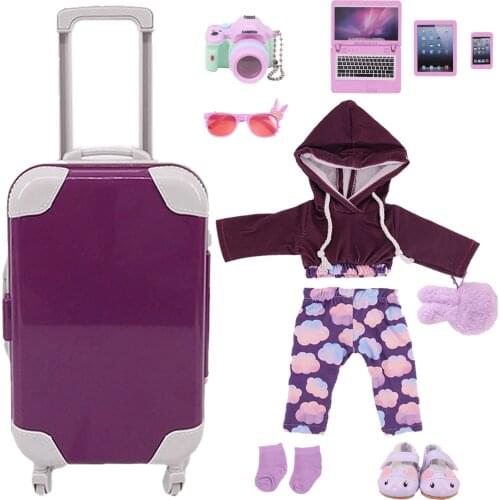 Purple Doll Clothes Fit For 17Inches Zaps Baby Born Clothes Accessories Doll 43cm ,Toys For Girls