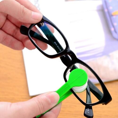 Home Multifunctional Portable Glasses Cleaning Wipe Double-sided Microfiber Cloth Cleaning Brush Does Not Leave Marks