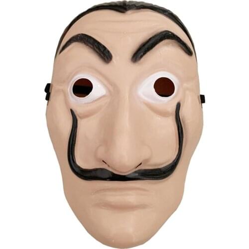 Carnival Party Comedy Master La Casa De Papel Dali Cosplay Mask Halloween Masquerade Paper House Funny Accessories
