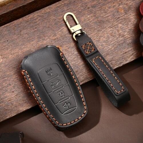 Leather Car Remote Key Cover Case For Great Wall Haval Coupe H7 H8 H2 H6 H9 Auto Key Shell Protection