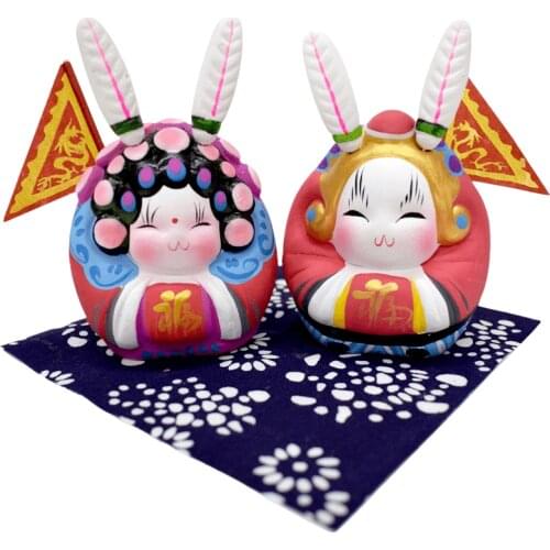Rabbit God Trumpet Tourism Souvenir Gift Gifts Beijing Features Crafts Souvenir Chinese Culture Doll Wedding Decoration