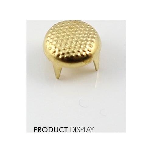 Steampumk Metal Gold Tone 4 Studs Prong Cone Spike Spot Tack Nailhead Rivets 9mm Sew On Cloth Bag Sewing Supplies 1000piece/K219