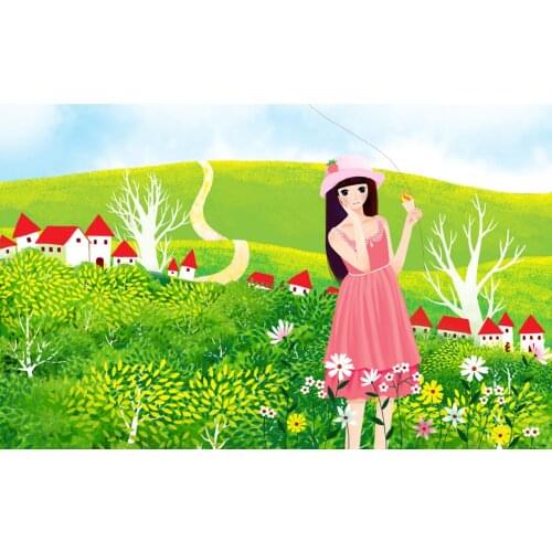 5D Diy Diamond Painting Kits Cartoon Girl Portrait Full Round With AB Dirll Embroidery Mosaic Kit HD Quality Handmade