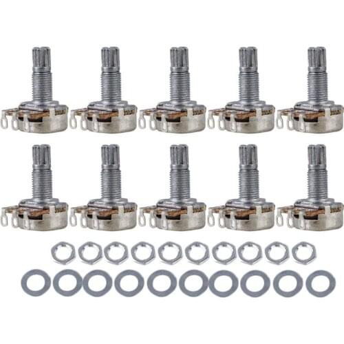 A250k Audio Tone Guitar Bass Control Potentiometer Pots Pack of 5