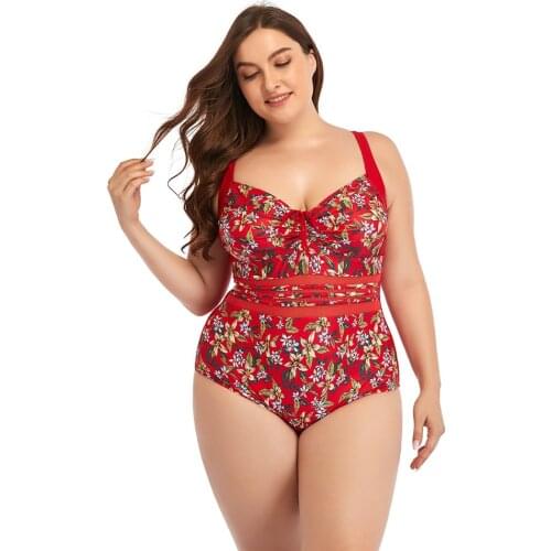 2020 New One-piece Swimsuit Plus Size Multi-color Printing Sexy Retro Swimsuit Women Swimming Suit For Women