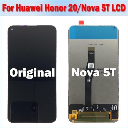 6.26'' Original With Frame For Huawei Honor 20 LCD YAL-L21 L61A L61D L71A Nova 5T LCD Display Touch Screen Digitizer Assembly
