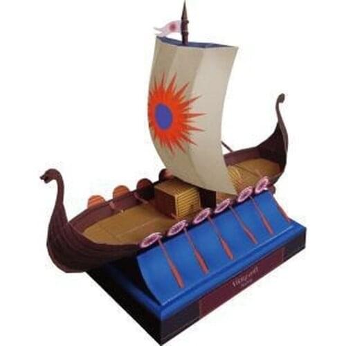 Pirate Boat DIY 3D Paper Card Model Building Sets Construction Toys Educational Toys Vehicle Model