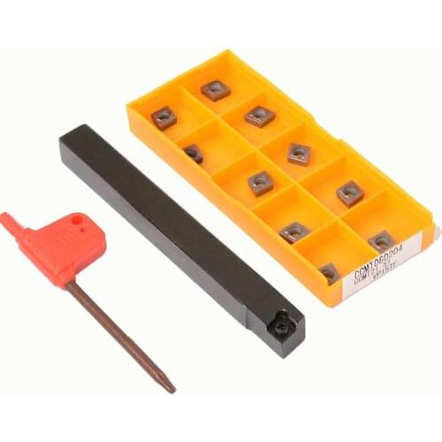 SCACL1010H06 10x100mm CNC Lathe Turning Tool Holder +10pcs CCMT060204 Carbide Insert